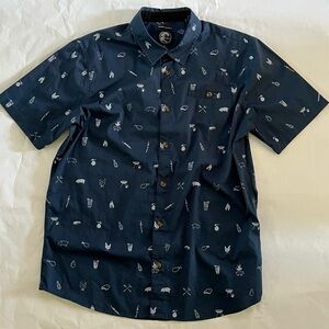 O’Neill Surf Shirt - BBQ Print - Large - Navy